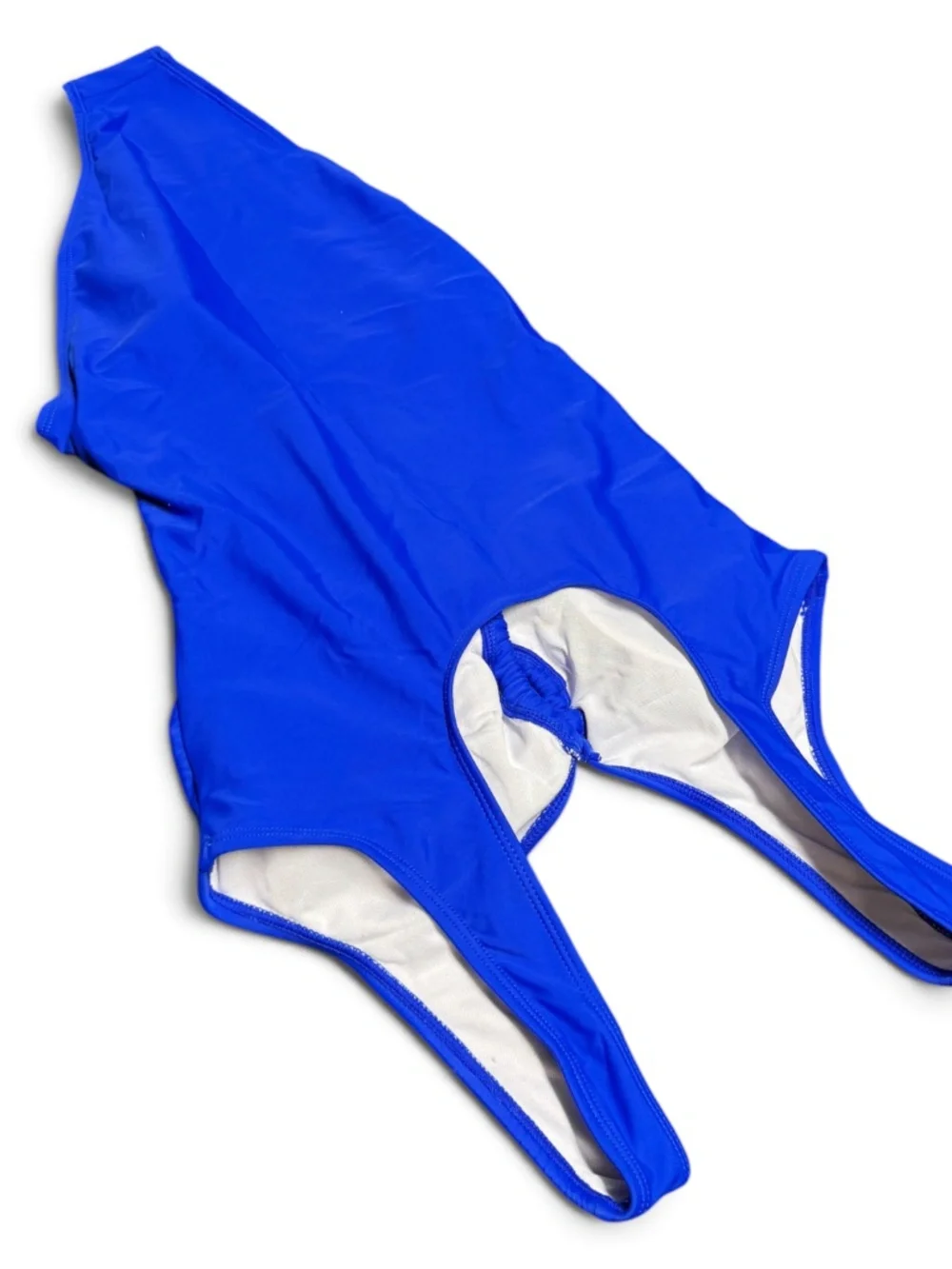 Royal Blue Cutout One Piece Swimsuit Monokini Small NWOT